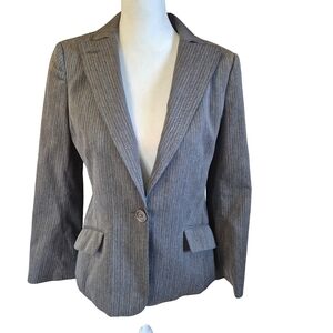 Max Studio Gray Pinstripe Tailored Blazer